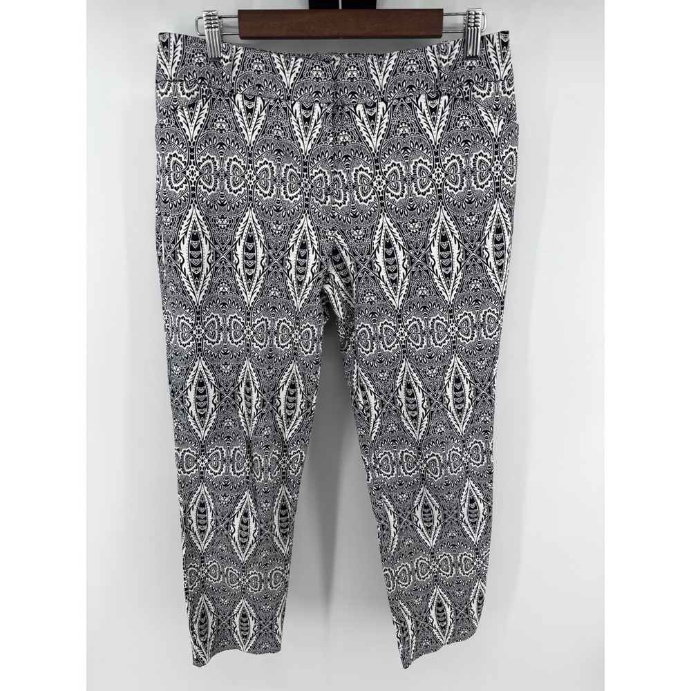 7th Avenue Design Studio New York & Company Black White Cropped Pants Size 6